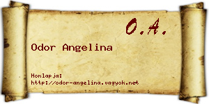 Odor Angelina névjegykártya